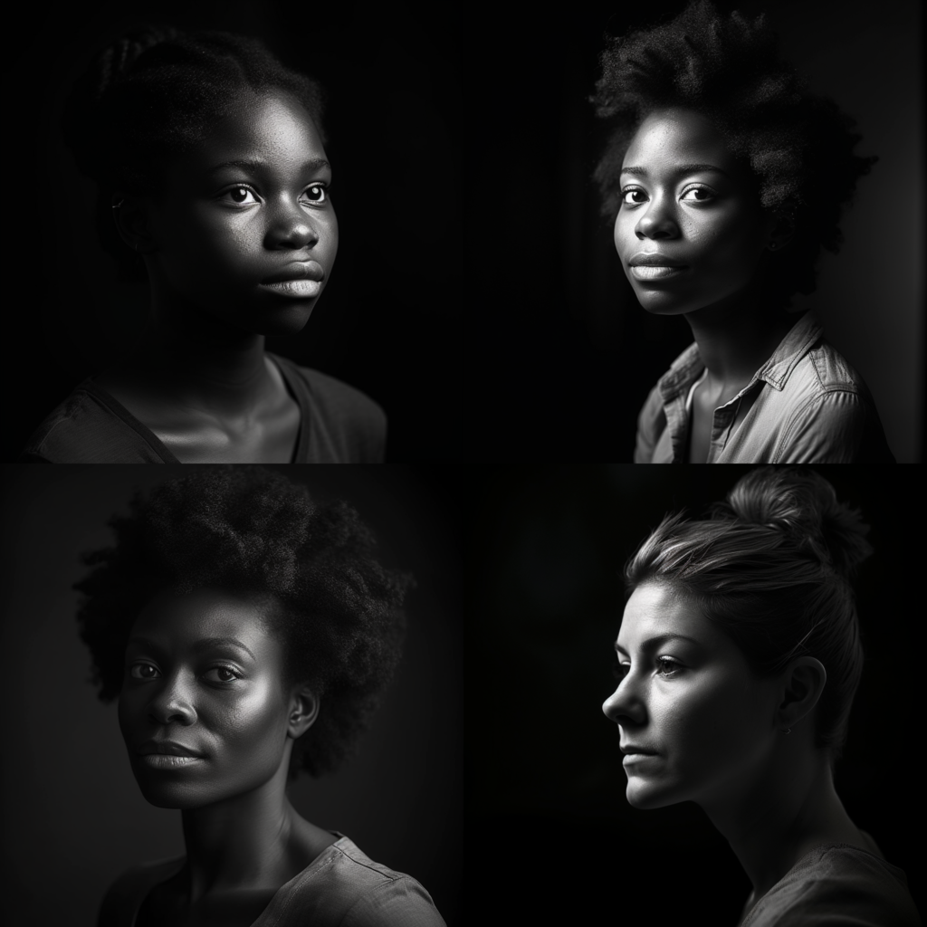 Minimalistic Moody Black and White People.