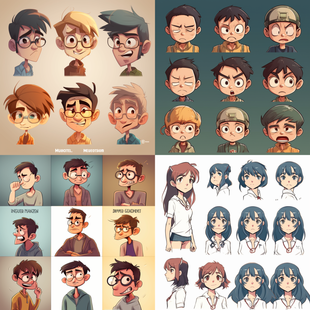 Facial Expression Animation, Character, Illustration, Versatile, Cartoon.