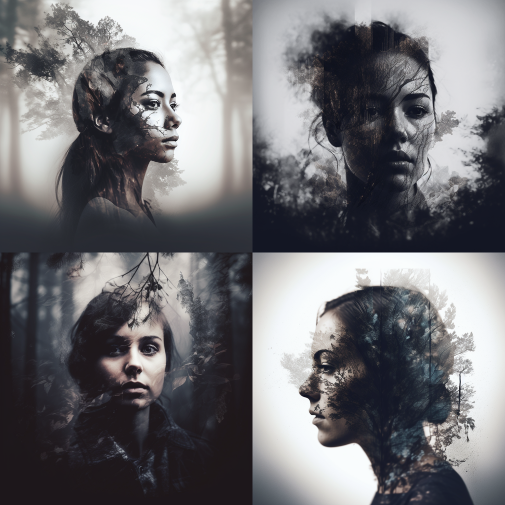 Mysterious Person Double Exposure Portraits.