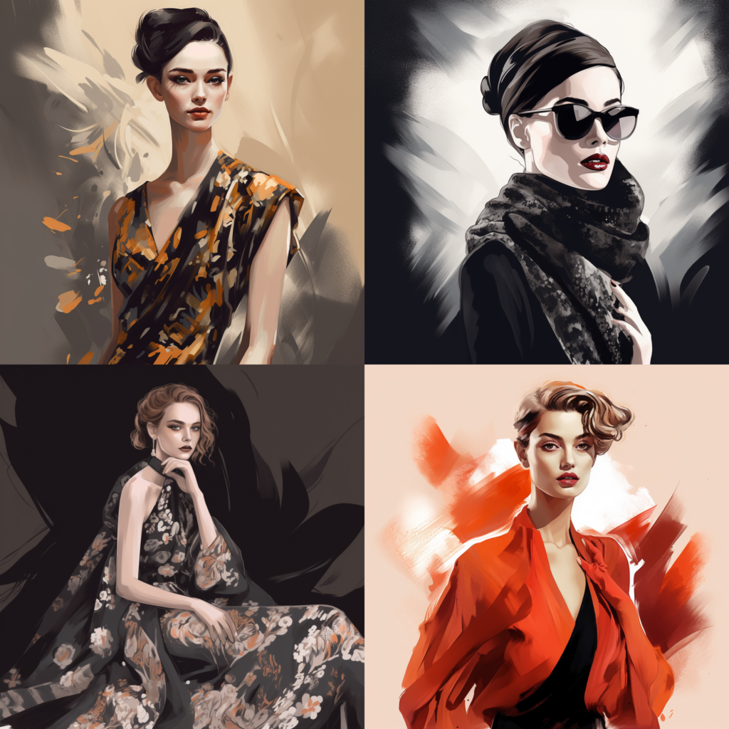 Fashion, Cinematic, Illustrated Portraits.